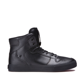 Supra Mens VAIDER High Top Shoes Black/Black | US-97923